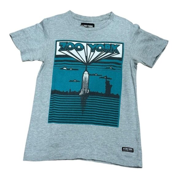 Zoo York Shirt Mens Small Gray Empire State Statue Liberty Graphic Tee NYC Skate - Picture 1 of 8